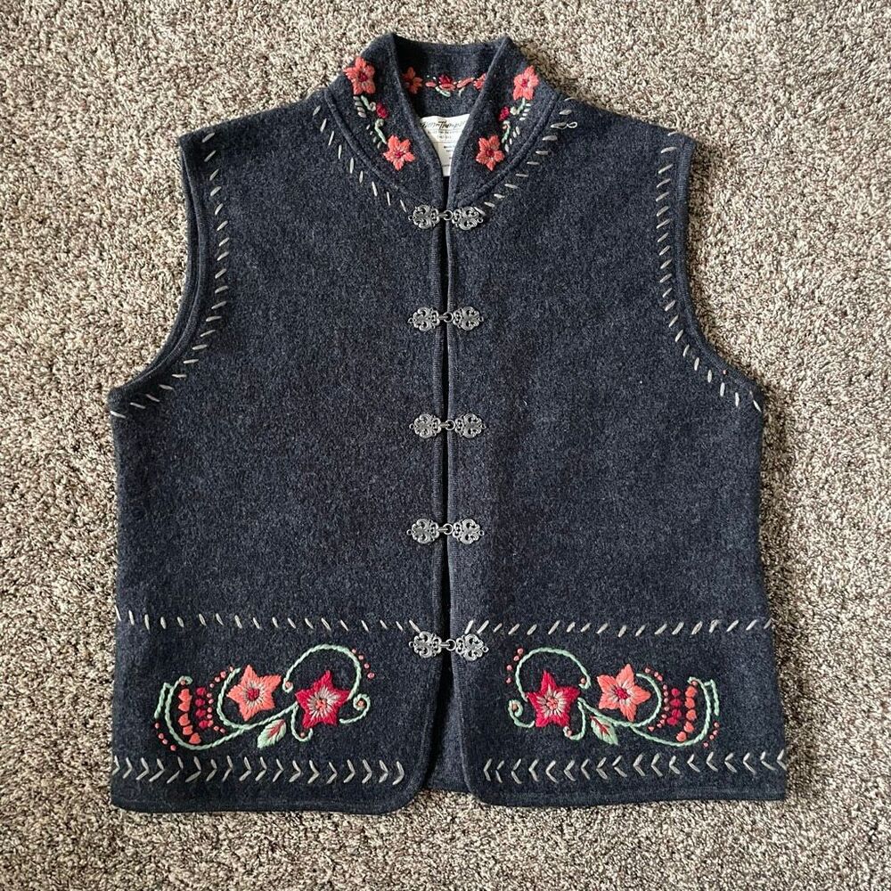 Norm Thompson wool vest Women’s size Large